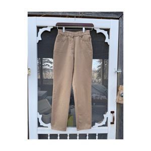 Vintage | 90s Steilmann Germany High Waist Trousers Tan Taper 2 Pocket